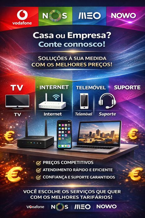“Internet, TV e Telemóvel – Preço Imbatível