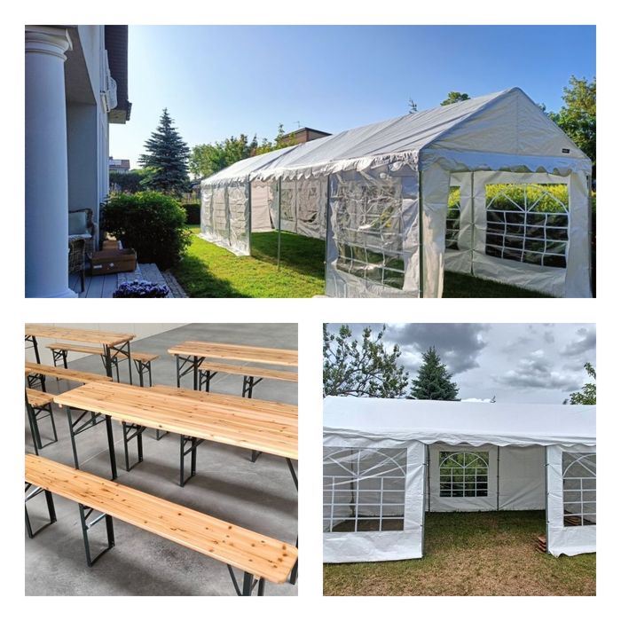 Wynajem namiotu na imprezę, namiot 3x3m 3x6m 4x10m *Ławki*stoły*