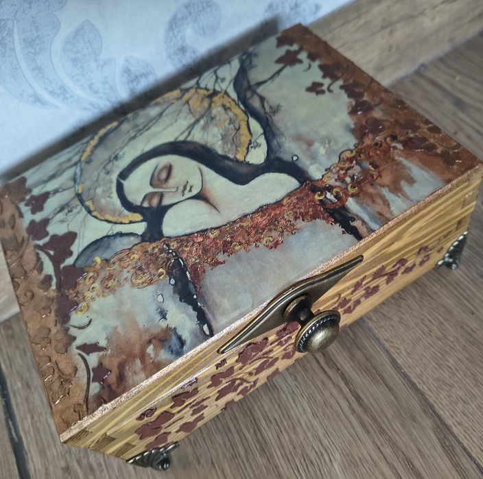Dekoracja handmade decoupage anioł