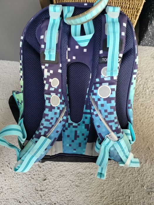 Tornister do 1 klasy Topgal niebieski Minecraft ze światełkiem