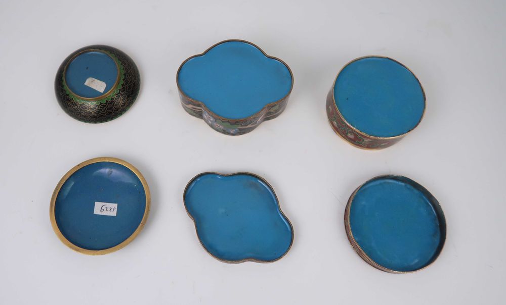 3 caixas cloisonné China