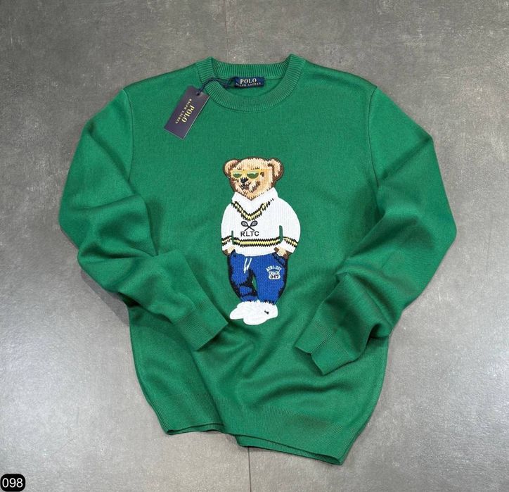 POLO RALPH LAUREN свитер с медведем мужской черный оригинал