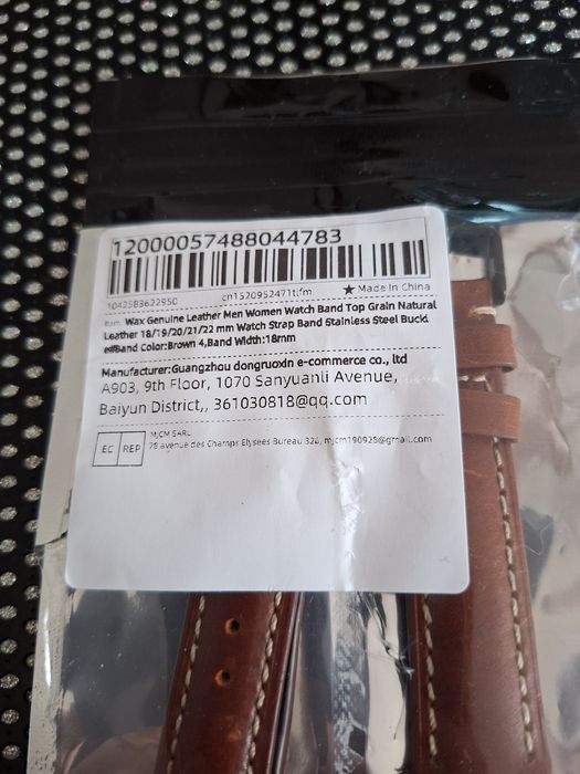 Elegancki woskowany skórzany pasek do zegarka 18 mm