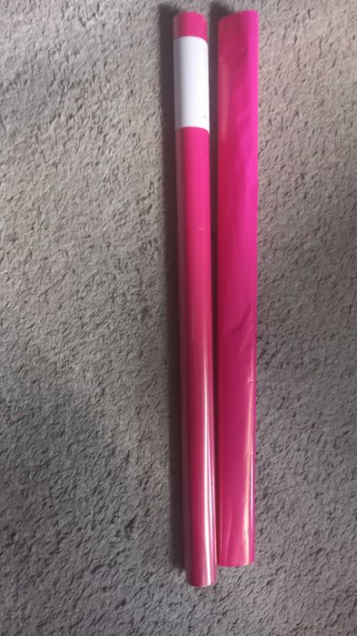 Papier prezentowy ozdobny różowy 60 cm zestaw (nowy + rozpoczęty)