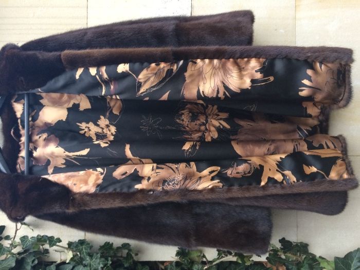 Kurtka futro z całych norek grzbiety nowe miękkie nowoczesne xl 42 44