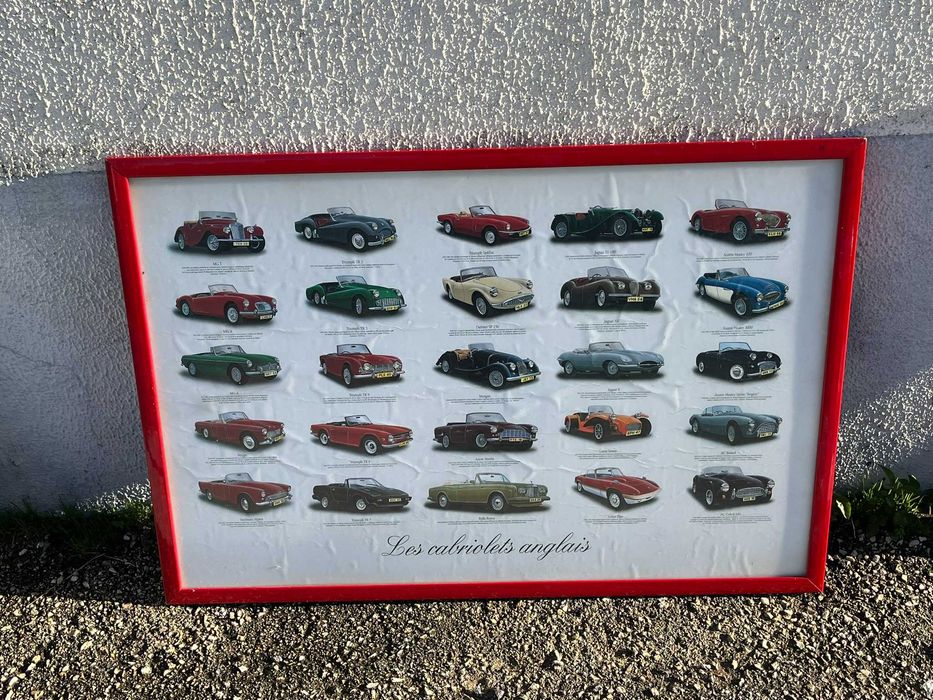 Poster Vintage / carros clássicos descapotáveis ingleses