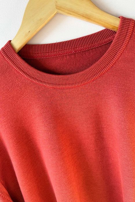 Maerz Muenchen Marz męski sweter koralowy czerwony 100% wełna rozm. XL