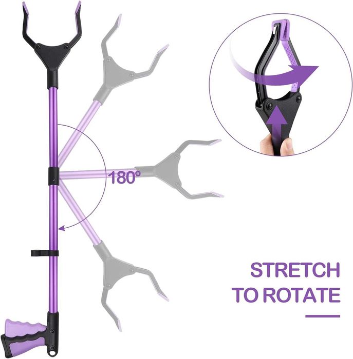 Extensão de braço Pinça extensível para objectos /cores: PRETO OU ROXO