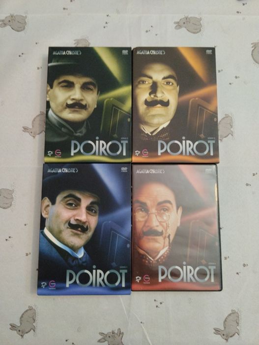 Conjunto de DVDs da série Hercule Poirot de Agatha Christie