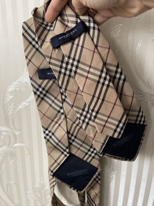 2штуки разом Burberry краватка галстук шовк шелк в клітинку в клетку