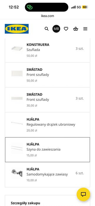 Ikea łóżko piętrowe z biurkiem   SMÅSTAD Z materacem