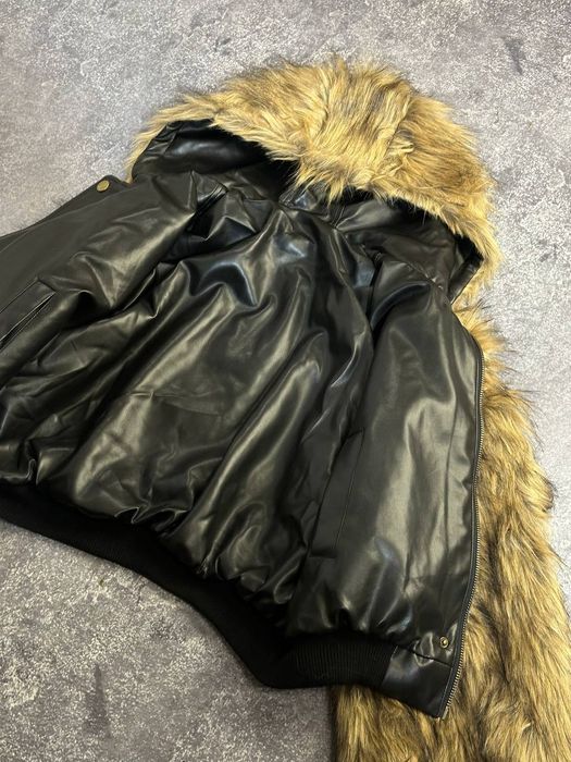 Бомбер ДВУХСТОРОННІЙ кожаный куртка шуба мехом opium archive