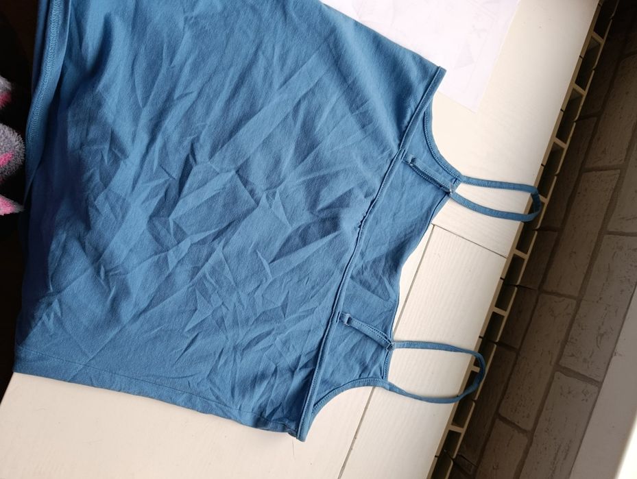 Bluzka na ramiączkach s m niebieska