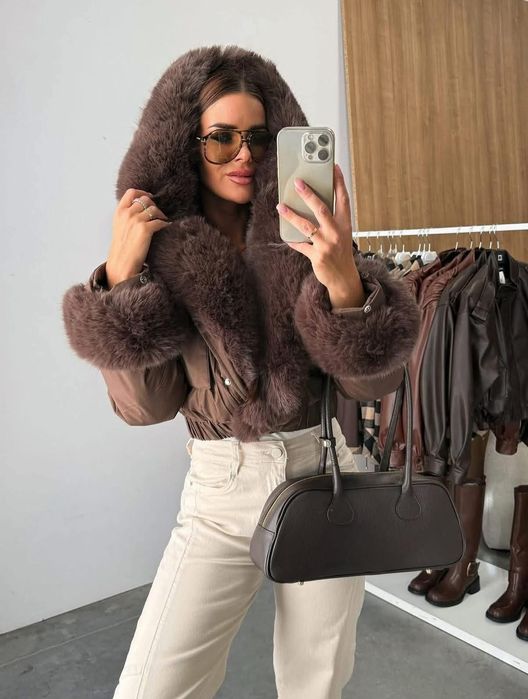 Kurtka Malika czekoladowa