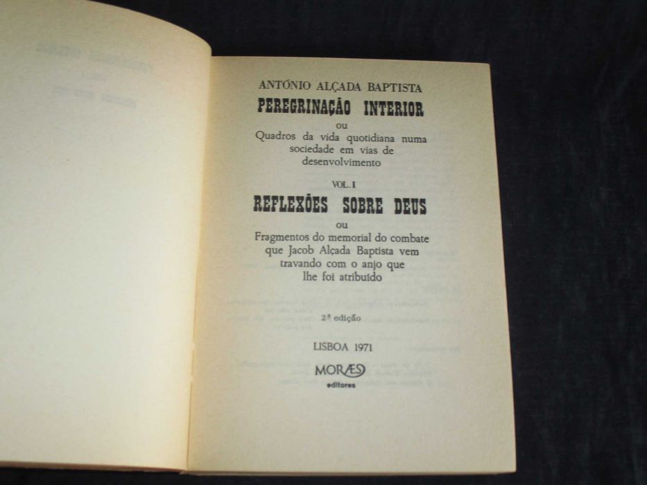 Livro Peregrinação Interior Reflexões sobre Deus Alçada Baptista