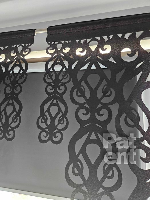 Firana panele ekranowe 60x100 cm żakardowe 2 sztuki na okno czarne