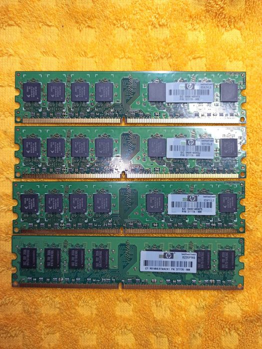 Оперативна пам'ять 1 ГБ DDR2 для комп'ютера, 4 шт.