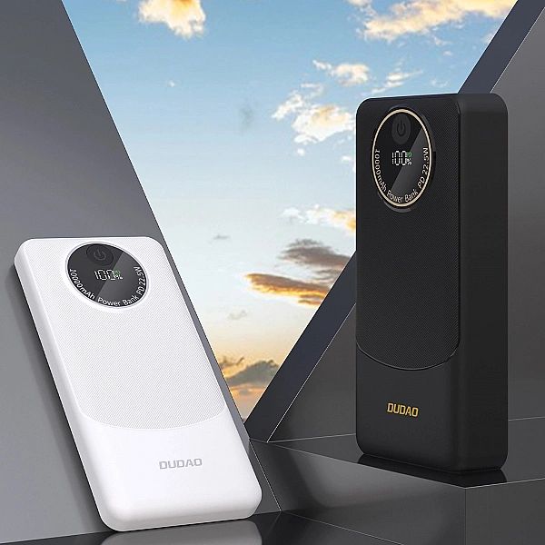 Powerbank Dudao K12/10000mAh PD22.5W USB-A, USB-C - czarny
