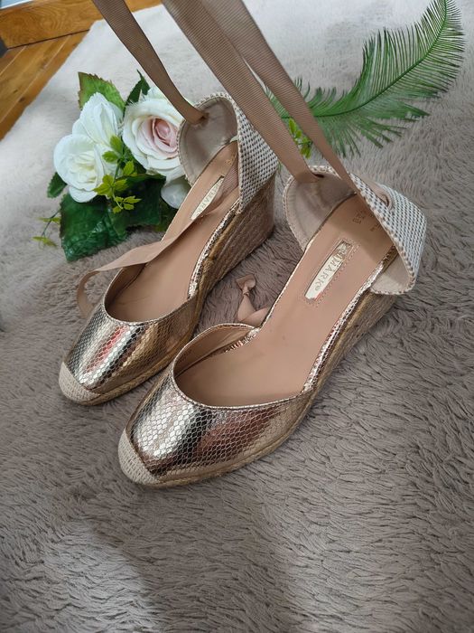 Złote sandały espadryle Primark rozm.39