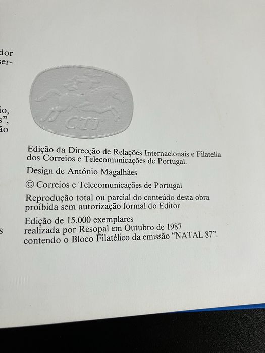 Livro Natal  Edição 1987 Correios e Telecomunicações