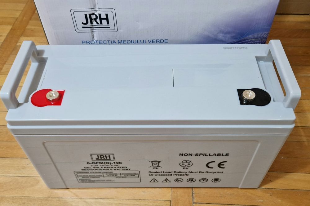 Аккумулятор гелевый.  JRH 120 А/г 12 V