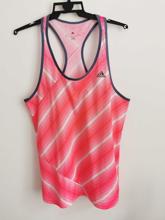 Adidas koszulka sportowa t-shirt damska logowana IDEAŁ ORYGINAŁ L