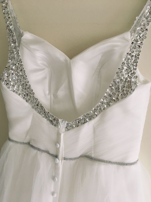 suknia ślubna ivory linia-A tren 36 S, 44 XXL, 46W