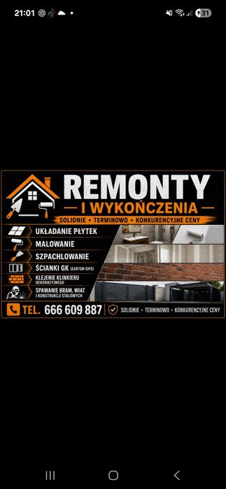 Witam.przyjme zlecenia na remoty