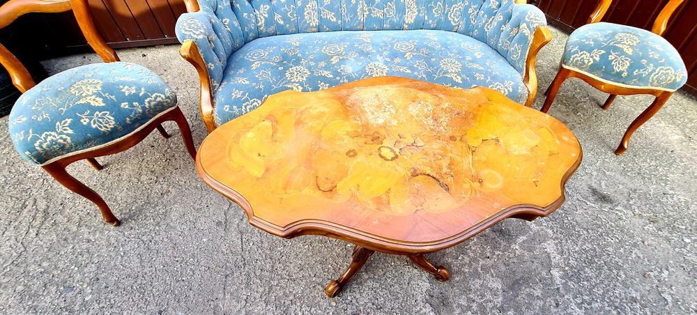 Zestaw sofa i 2krzesła styl antyczny Ludwik zestaw ludwikowski