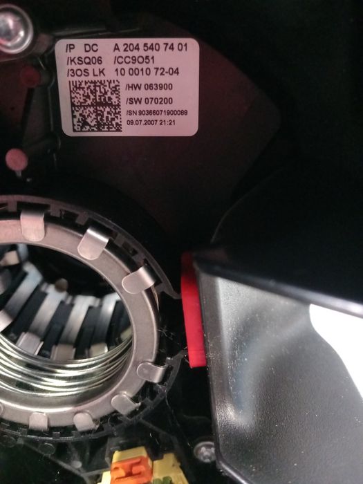 Fita de airbag e Comutador piscas e limpa vidros Mercedes W204