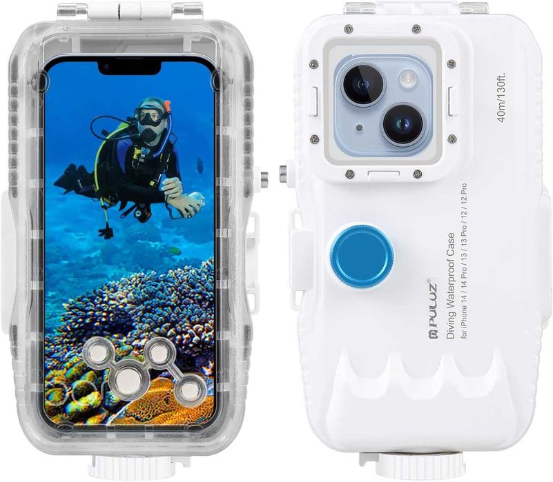PULUZ etui wodoodporne 40M iPhone 15/15 Pro/14/14 Pro/13/13 Pro/12 Pro
