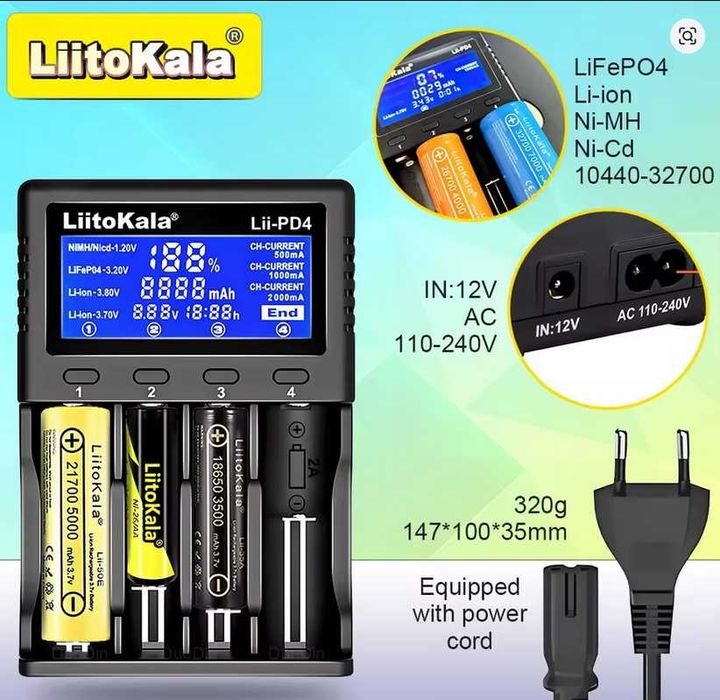 Liitokala Lii-600 / Lii-500 / Lii-M4S / Lii-PD4