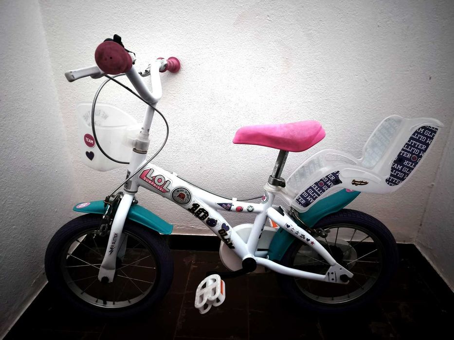 Bicicleta infantil LOL Surprise 16" com rodinhas
