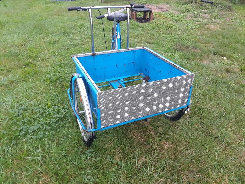 Szwedzka oryginalna riksza Monark, rower towarowy, cargo