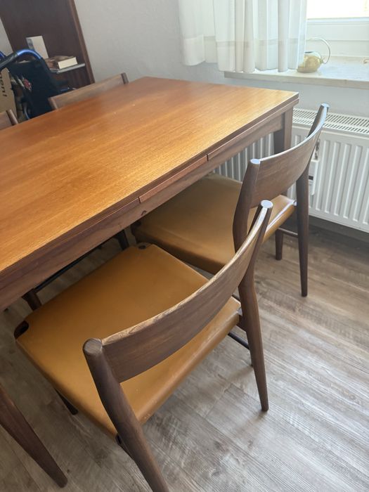 Orginalne krzesla Design  tekowe Georg Leowald for Wilkhahn 6 set