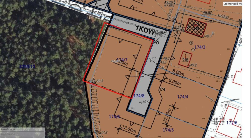 Działka budowlana 1017m2 Cierpice przy lesie/MPZP (MN) 15min Toruń