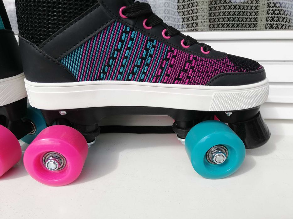 wrotki firefly rozm. 36 black-blue-pink dark