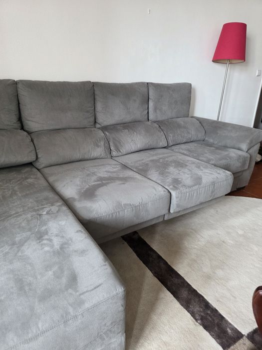 Sofá cinza chaise longues