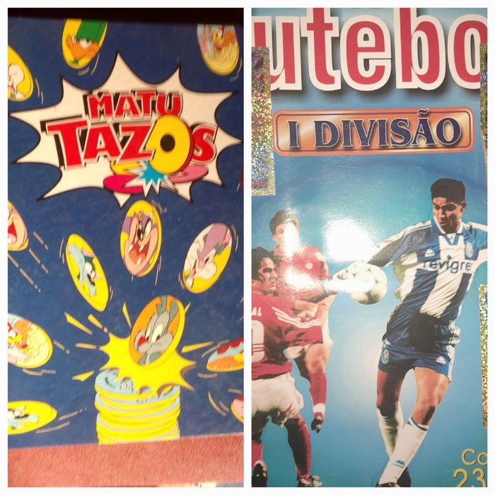 Cadernetas matutazos e caderneta futebol anos 90 dezenas de cromos panini 99/00 para aproveitar