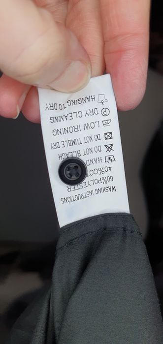 Koszula nowa męska czarna mankiety rozmiar 2xl xxl hisdern modna