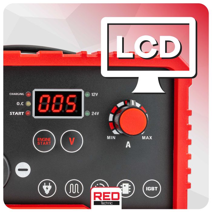 prostownik inwertorowy z rozruchem 180a 12/24v ładowarka 30a rtpi0167