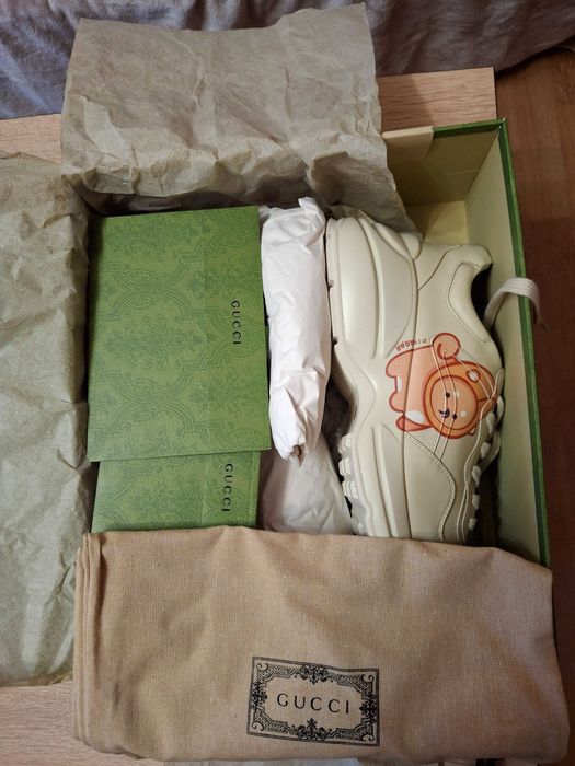 Gucci Apollo Leather Sneaker R.S in Ivory BWB 11.5 Gucci