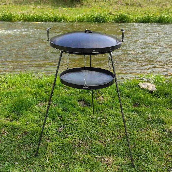 Сковорідка 40см, 50см, 60см, з диска 4мм з кришкою і ніжками