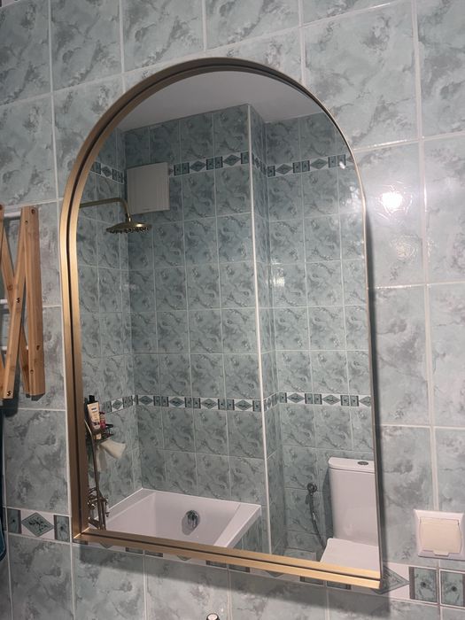 Miedziane zlote retro lustro lazienkowe szafka lazienkowa loft design