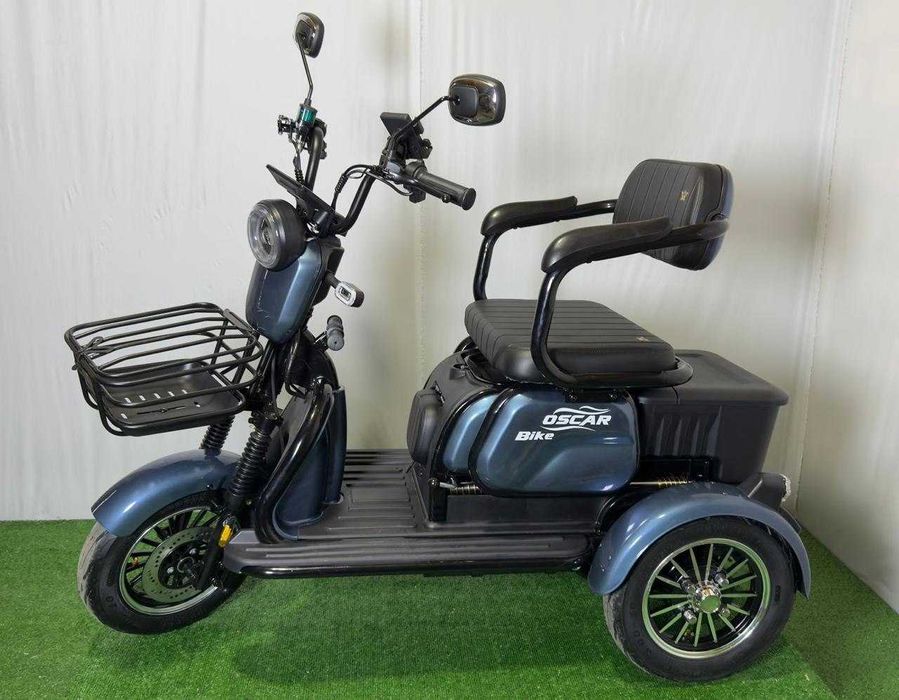 Електроскутер OSCAR Bike 72V/20Ah/1200W чорний триколісний