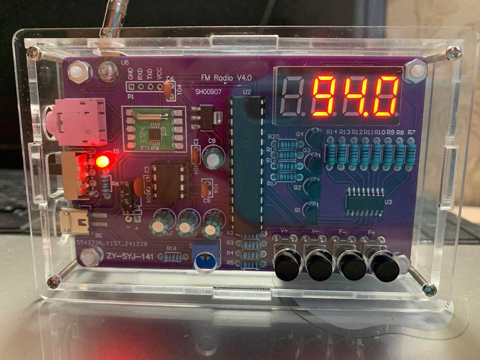 FM-радіо навчальний набір DIY KIT радіоприймач FM 87-108 МГц RDA5807S