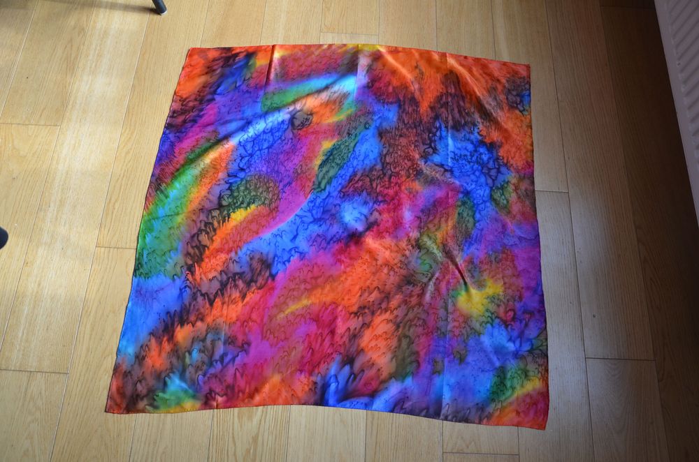 chusta apaszka 100% Silk jedwab 87x90