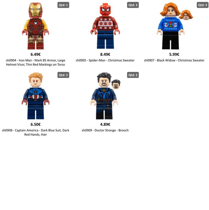 Minifiguras Lego Minecraft, Ninjago, Super Heroes, Super Mario