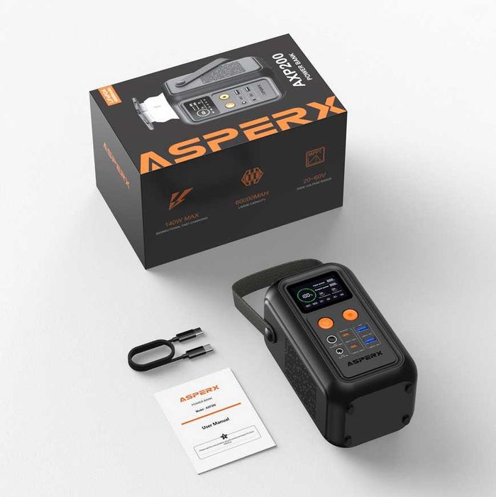 Павербанк LiFePO4  60000mAh CTOLITY Asperx AXP200 200W 192Wh