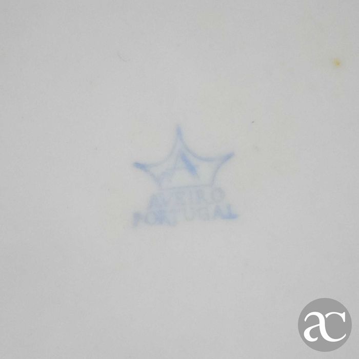 Conjunto de 2 pratos com monograma porcelana Artibus